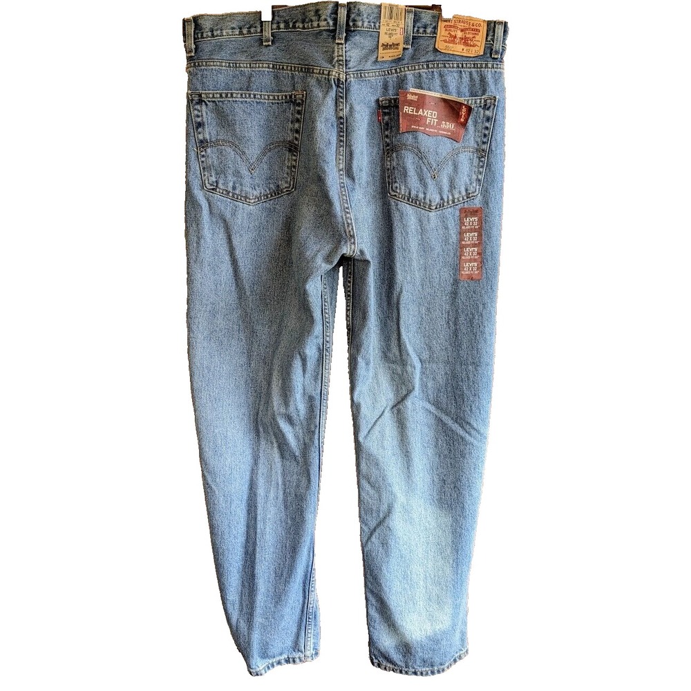New Vintage Levi's 550 Relaxed Fit Jeans Men's 42x32 Medium Wash Blue Classic